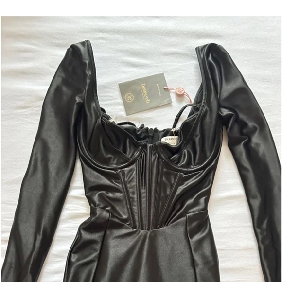 House of CB Black Long Sleeve Grazia Dress Size M (fits like a size 4) - Picture 7 of 8